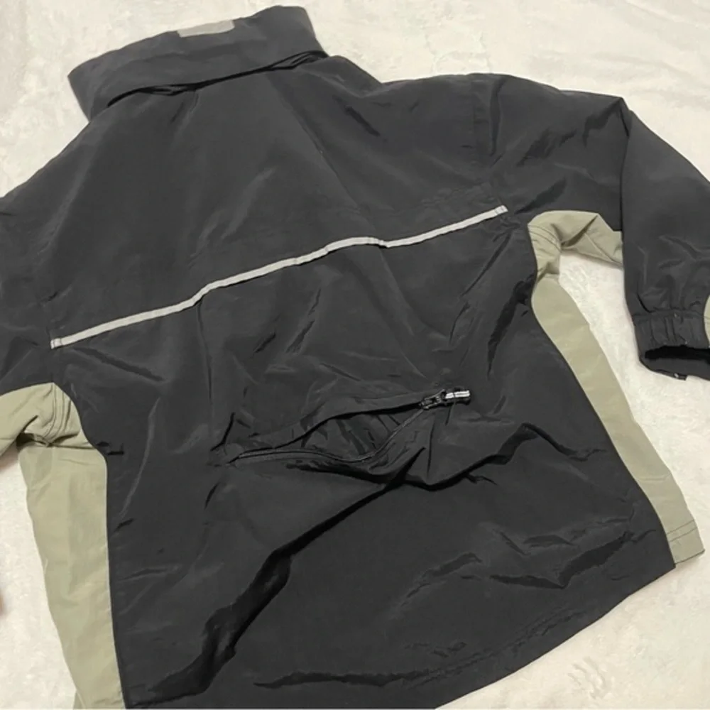 Gap Black Tan Jacket Youth Boys Size‎ XL Hide Away Hood / Many Pockets